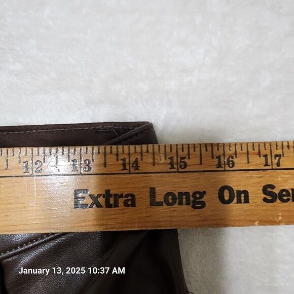 Abercrombie & Fitch Pants 90’s Straight Ultra High Rise Vegan Leather Women's 30 - Picture 8 of 10